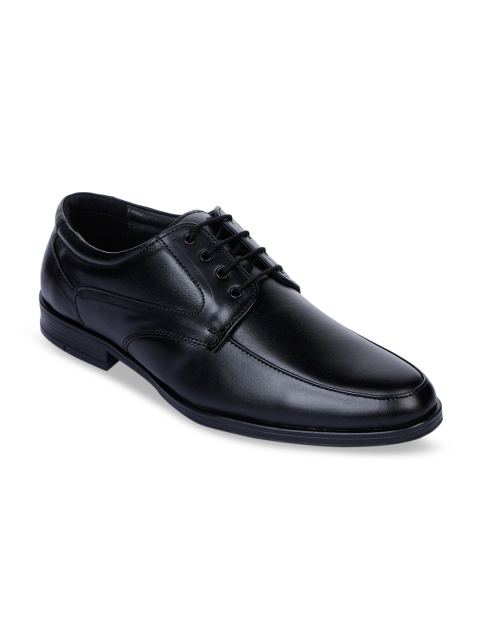 

Bruno Manetti Men Black Solid Leather Formal Derbys