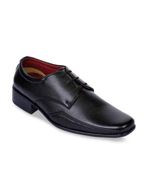 

Bruno Manetti Men Black Textured Formal Derbys