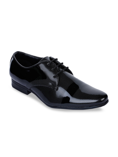 

Bruno Manetti Men Black Textured Formal Derbys
