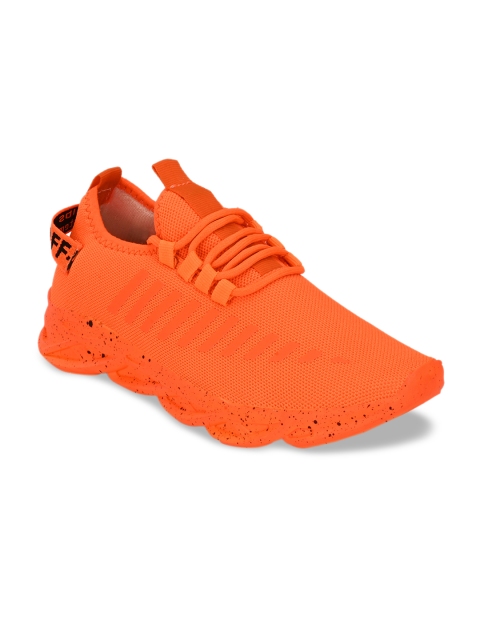 

AfroJack Men Orange Woven Design Sneakers