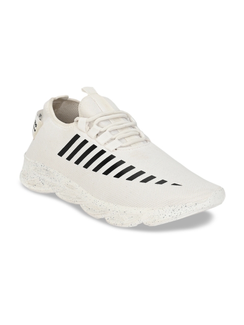 

AfroJack Men White Striped Sneakers