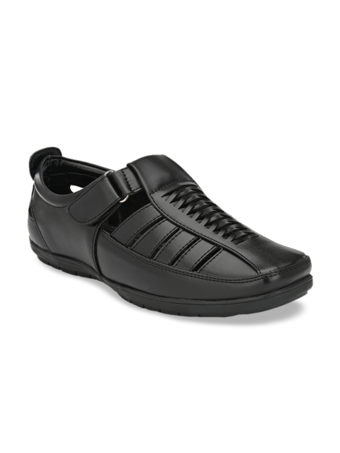 

MENGLER Men Black Fisherman Sandals