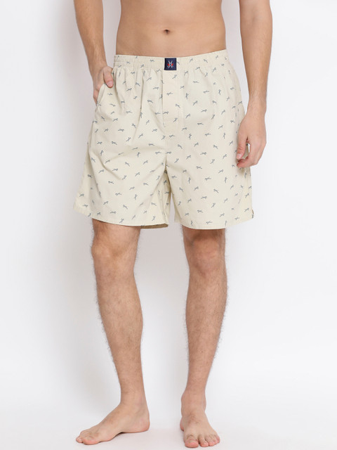 

Crimsoune Club Men Cream Printed Boxers BX4080-2