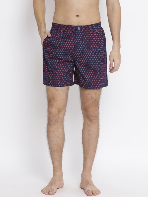 

Crimsoune Club Men Navy Blue & Red Printed Boxers BX4082-2