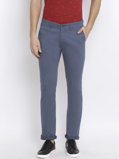

Crimsoune Club Men Blue Slim Fit Solid Regular Trousers