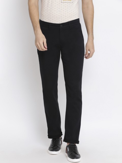 

Crimsoune Club Men Black Slim Fit Solid Regular Trousers
