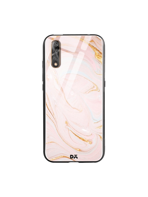 

DailyObjects Pink & Gold-Coloured Magistic Marble Vivo Z1X Glass Mobile Case