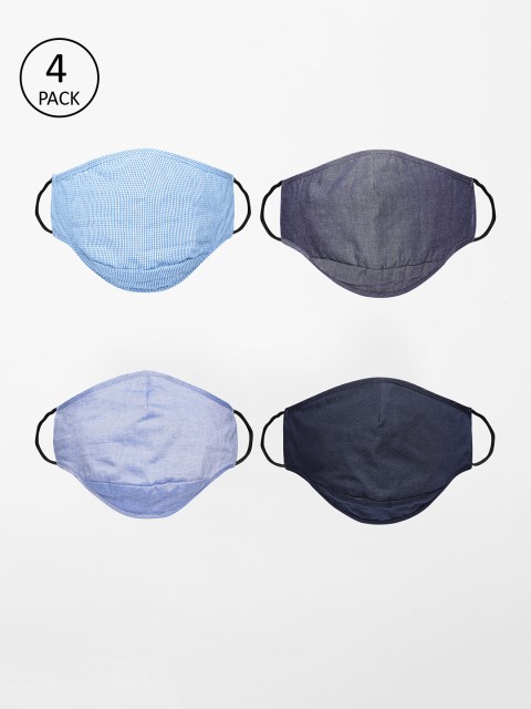 

CODE by Lifestyle Men 4 Pcs Blue 2-Ply Reusable Masks