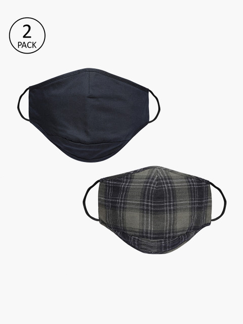 

CODE by Lifestyle Men Grey 2 Pcs 2 Ply Reusable Masks