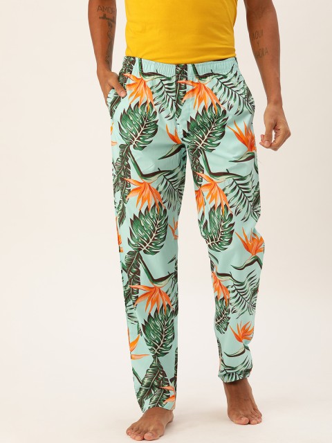 

The Indian Garage Co Men Green Printed Lounge Pants