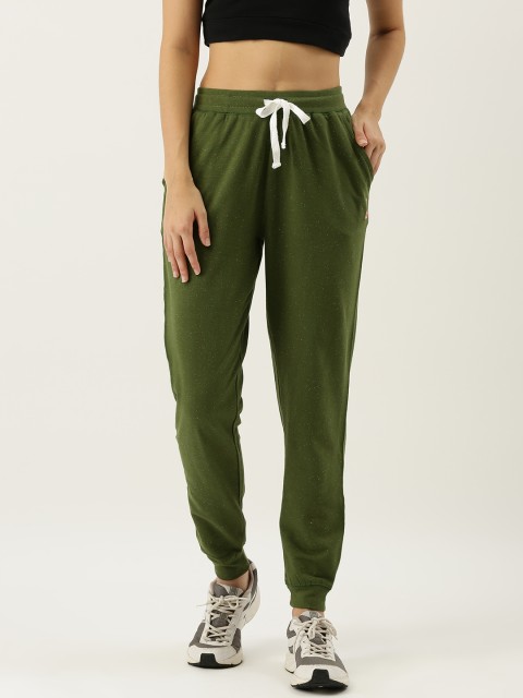 

Slumber Jill Women Olive Green ACTIVE Neppy Straight Fit Joggers