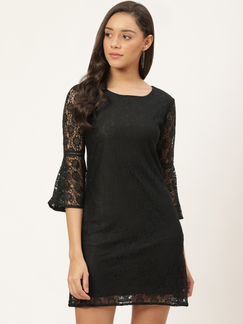 

Trend Arrest Women Black Lace A-Line Dress