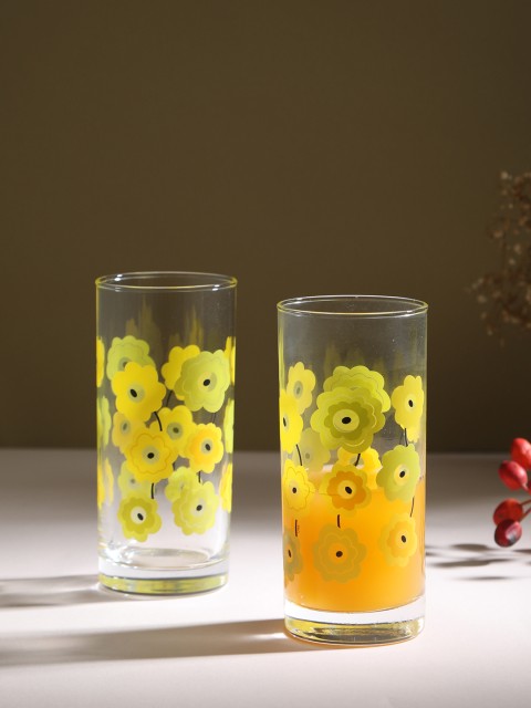 

Luminarc Set of 6 Transparent & Green Amsterdam Meline Highball Tumblers 270 ml