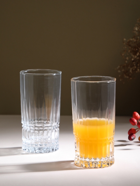 

Luminarc Set Of 6 Transparent Solid Elysees Highball Tumblers 310 ml