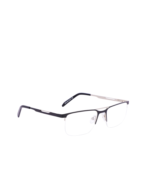 

MARC LOUIS Men Black Solid Half Rim Rectangle Frames ML8016 C04 53