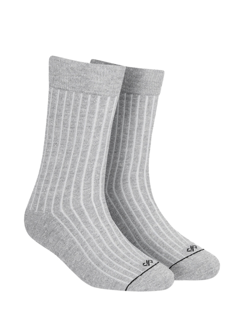 

Dynamocks Unisex Grey Melange Solid Calf-Length Anti Bacterial Socks