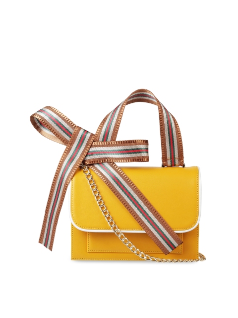 

Mochi Mustard Yellow Solid Handheld Bag