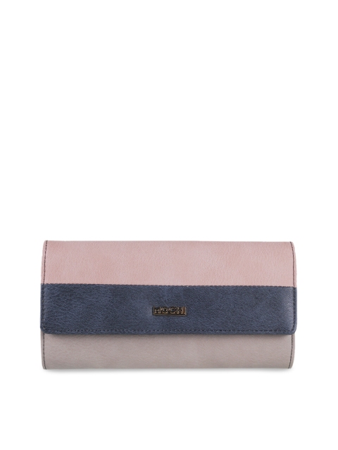 

Mochi Pink & Blue Colourblocked Purse Clutch