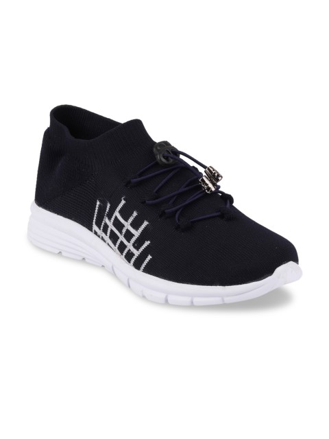 

FAUSTO Men Navy Blue Mesh Walking Shoes