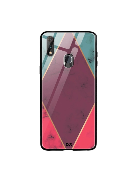 

DailyObjects Burgundy & Pink Marble Design 32 Oppo Realme 3 Pro Glass Case