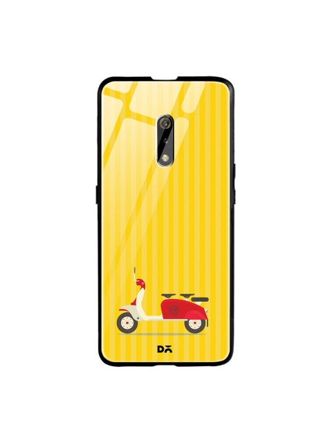 

DailyObjects Yellow & Red 3 To Go Scooter Oppo Realme X Glass Mobile Case
