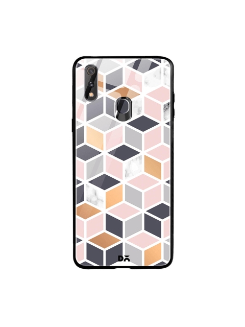 

DailyObjects Grey & Pink Marble Design 49 Oppo Realme 3 Pro Glass Case