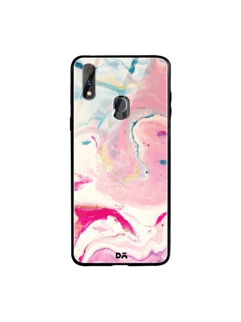 

DailyObjects Pink & Blue Shades Of Marble Oppo Realme 3 Pro Glass Case