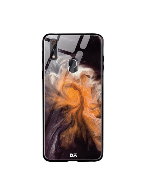 

DailyObjects Black & Orange Marble Galaxy Oppo Realme 3 Pro Glass Case