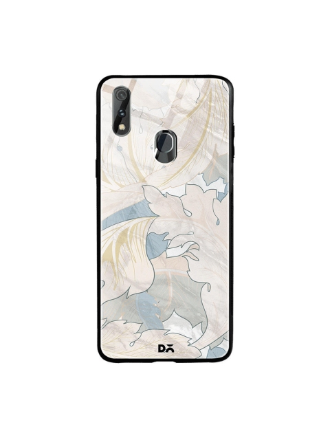 

DailyObjects Grey & Blue Marble Leaves Oppo Realme 3 Pro Glass Case