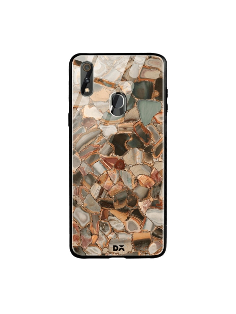 

DailyObjects Brown & Grey Marble Mosaic Oppo Realme 3 Pro Glass Case