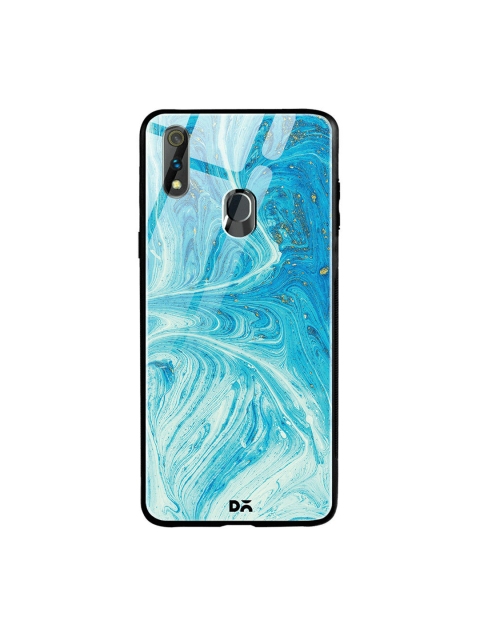 

DailyObjects Blue & White Marble Painting Oppo Realme 3 Pro Glass Case