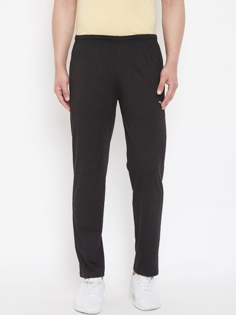 

Okane Men Black Solid Track Pants