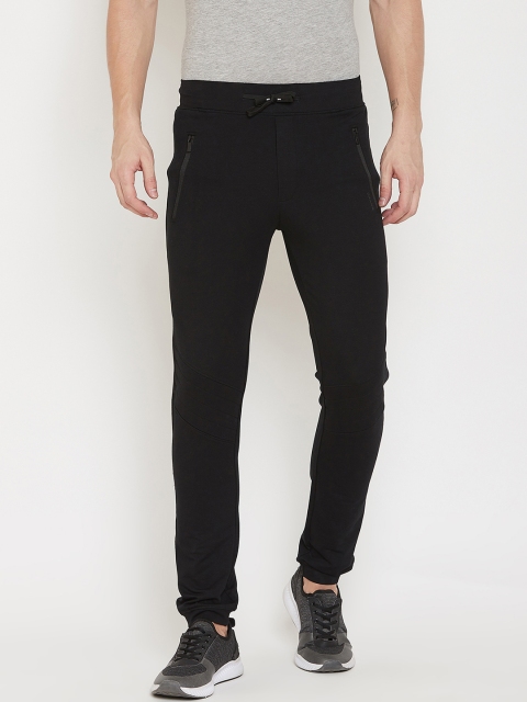 

Okane Men Black Solid Slim-Fit Track Pants