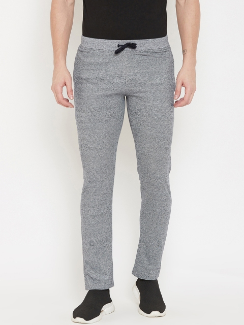 

Okane Men Grey Solid Slim-Fit Track Pants