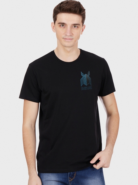 

Free Authority Men Black Spider-Man: Far From Home Printed Round Neck T-shirt