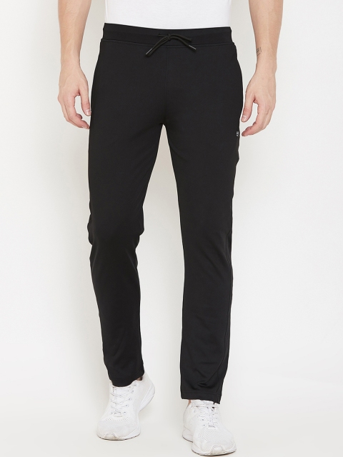 

Okane Men Black Solid Track Pants