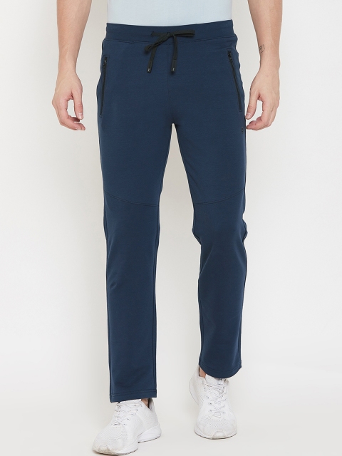 

Okane Men Navy Blue Solid Track Pants