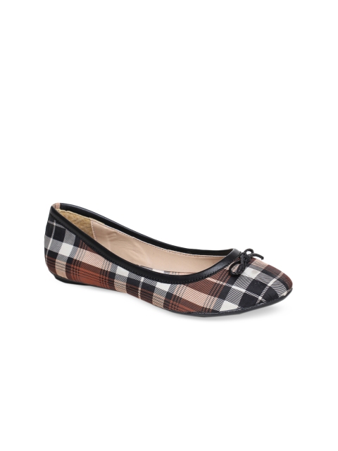 

Bruno Manetti Women Brown Checked Ballerinas