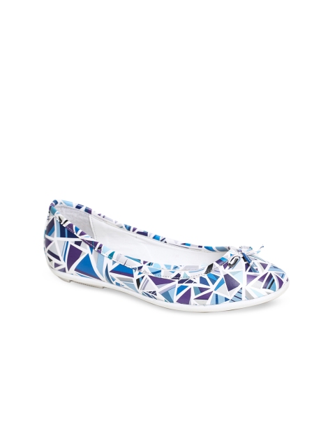 

Bruno Manetti Women Blue Printed Ballerinas