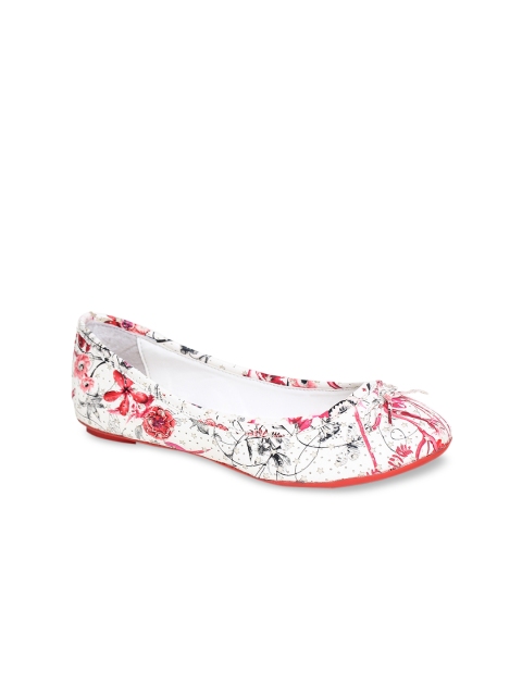 

Bruno Manetti Women Red Printed Ballerinas