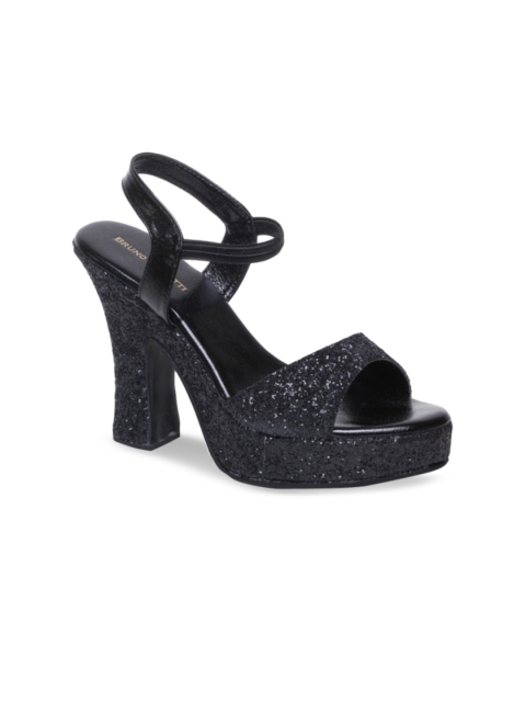 

Bruno Manetti Women Black Solid Platforms