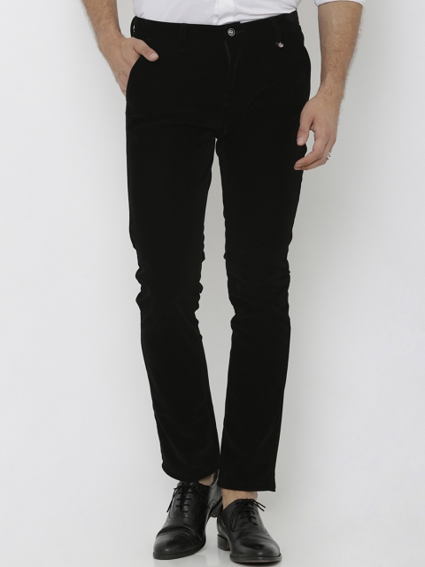 

Rex Straut Jeans Men Black Smart Slim Fit Solid Regular Trousers
