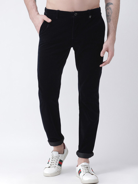 

Rex Straut Jeans Men Navy Blue Smart Slim Fit Solid Regular Trousers