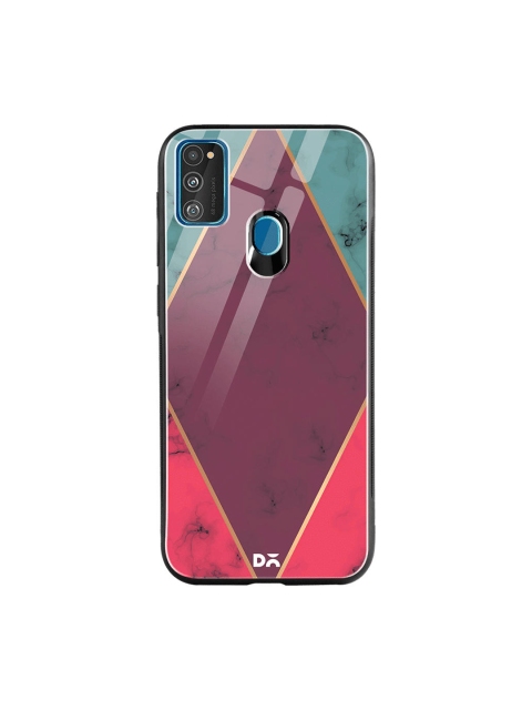 

DailyObjects Maroon & Green Marble Design 32 Samsung Galaxy M30S Glass Cover