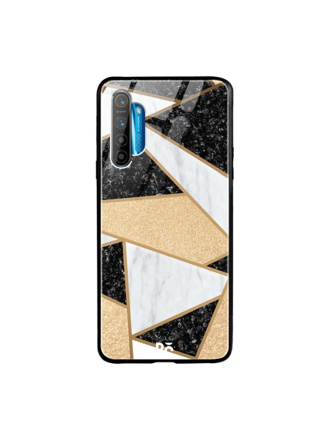 

DailyObjects Grey & Black Marble Quatret Oppo Realme XT Glass Case