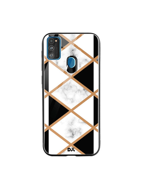 

DailyObjects Black & White Marble III 50 Samsung Galaxy M30S Glass Mobile Cover