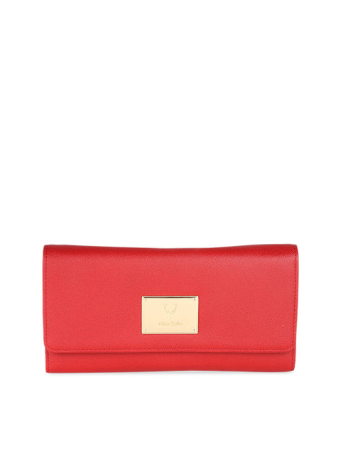 

Allen Solly Woman Women Red Solid Zip Around Wallet