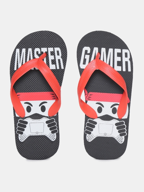 

The Childrens Place Boys Red & White Printed Thong Flip-Flops