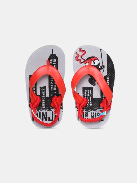 

The Childrens Place Boys Red Printed Thong Flip-Flops