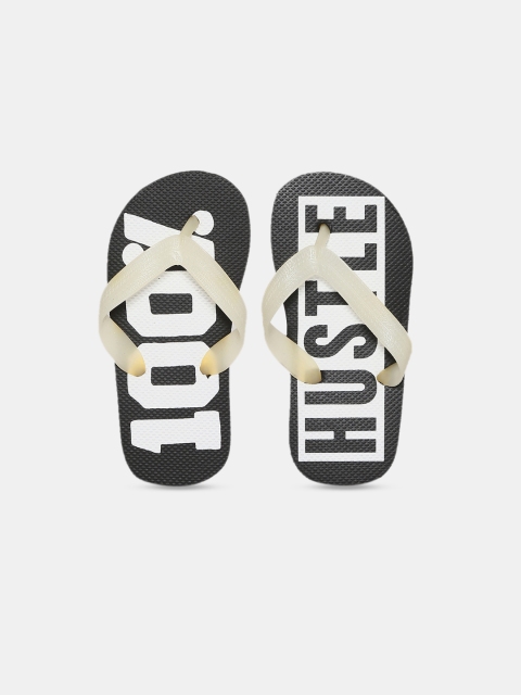 

The Childrens Place Boys Black Printed Thong Flip-Flops
